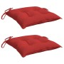 Cojines para palets 2 unidades tela Oxford rojo 50x50x7 cm