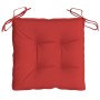 Cojines para palets 2 unidades tela Oxford rojo 50x50x7 cm