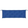 Cojines de banco de jardín 2 uds tela Oxford azul 150x50x7 cm
