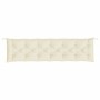 Cojín para banco de jardín tela Oxford crema 200x50x7 cm