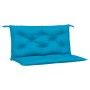 Cojines de banco de jardín 2 uds azul claro 100x50x7 cm