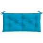 Cojines de banco de jardín 2 uds azul claro 100x50x7 cm