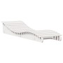 Tumbonas madera maciza de pino blanco 2 unidades 205x60x31,5 cm