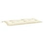 Cojines para banco de jardín 2 uds tela Oxford crema 100x50x7cm