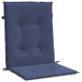Cojines para silla con respaldo bajo 4 uds tela azul marino