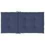Cojines para silla con respaldo bajo 4 uds tela azul marino