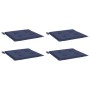 Cojines para muebles palets 4 uds tela azul marino 40x40x3 cm