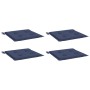 Cojines para muebles palets 4 uds tela azul marino 50x50x3 cm