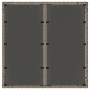 Mesa de jardín superficie de vidrio ratán PE gris 90x90x75 cm