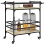 Carrito de cocina madera ingeniería roble Sonoma 82x40x78,5 cm