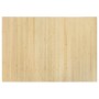 Alfombra rectangular bambú color natural claro 70x100 cm