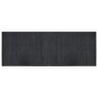 Alfombra rectangular bambú gris 70x200 cm