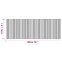 Alfombra rectangular bambú gris 70x200 cm