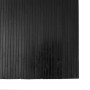 Alfombra rectangular bambú negro 80x200 cm