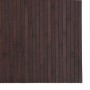 Alfombra rectangular bambú marrón oscuro 80x500 cm
