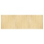 Alfombra rectangular bambú color natural claro 100x300 cm