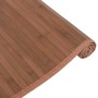 Alfombra rectangular bambú marrón 80x100 cm