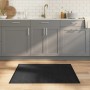 Alfombra rectangular bambú negro 80x100 cm