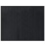 Alfombra rectangular bambú negro 80x100 cm