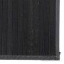 Alfombra rectangular bambú negro 80x100 cm
