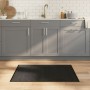Alfombra rectangular bambú negro 70x100 cm