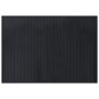 Alfombra rectangular bambú negro 70x100 cm