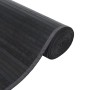 Alfombra rectangular bambú gris 70x1000 cm