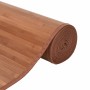 Alfombra rectangular bambú marrón 100x1000 cm