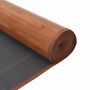 Alfombra rectangular bambú marrón 100x1000 cm