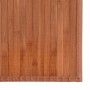 Alfombra rectangular bambú marrón 100x1000 cm