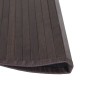 Alfombra redonda bambú marrón oscuro 60 cm