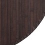 Alfombra redonda bambú marrón oscuro 60 cm