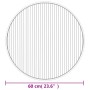 Alfombra redonda bambú marrón oscuro 60 cm