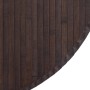 Alfombra redonda bambú marrón oscuro 100 cm