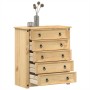 Cómoda cajonera Corona madera maciza de pino 80x40x89 cm