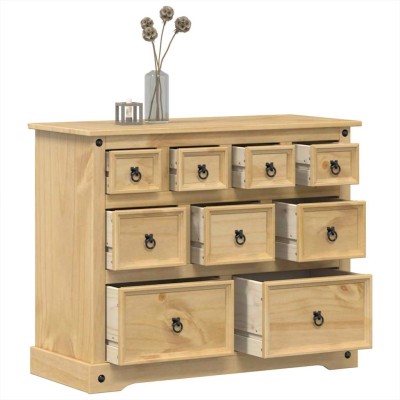 Cómoda cajonera Corona madera maciza de pino 103x46x83 cm