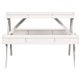 Mesa de pícnic madera maciza de pino blanco 105x134x75 cm