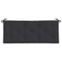 Cojín de banco de jardín tela Oxford negro 120x50x7 cm