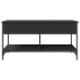 Mesa de centro madera de ingeniería y metal negro 100x50x50 cm