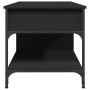 Mesa de centro madera de ingeniería y metal negro 100x50x50 cm