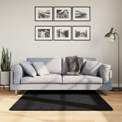 Alfombra de pelo corto OVIEDO negro 120x120 cm