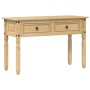 Mesa consola Corona madera maciza de pino 115x46x73 cm