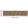 Alfombra de cocina lavable terciopelo marrón Morning 60x300 cm