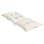 Cojines silla respaldo alto 4 uds tela crema melange 120x50x7cm