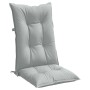 Cojines para silla respaldo alto 4 uds tela gris claro melange