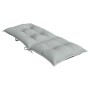 Cojines para silla respaldo alto 4 uds tela gris claro melange
