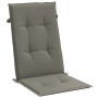 Cojines para silla respaldo alto 2 uds tela gris oscuro melange