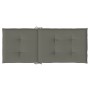 Cojines para silla respaldo alto 2 uds tela gris oscuro melange