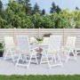Cojines silla respaldo alto 6 uds tela crema melange 120x50x4cm