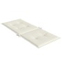 Cojines silla respaldo alto 6 uds tela crema melange 120x50x4cm